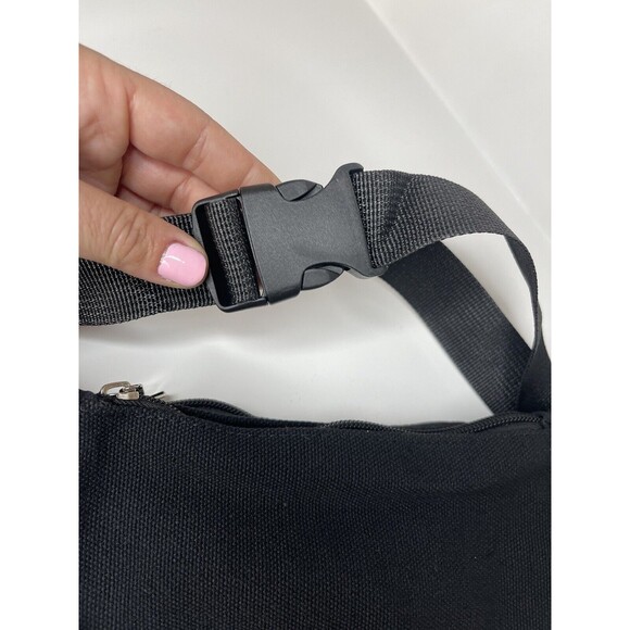 Fanny Pack Canvas Book Themed Adjustable Black " We Eat Books Not Brains" Unisex - Picture 4 of 6